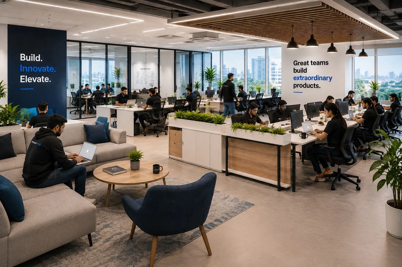 The open plan floor at the MacXTools office